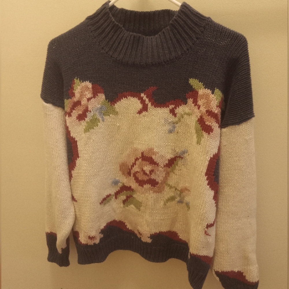 Vintage thick rose sweater